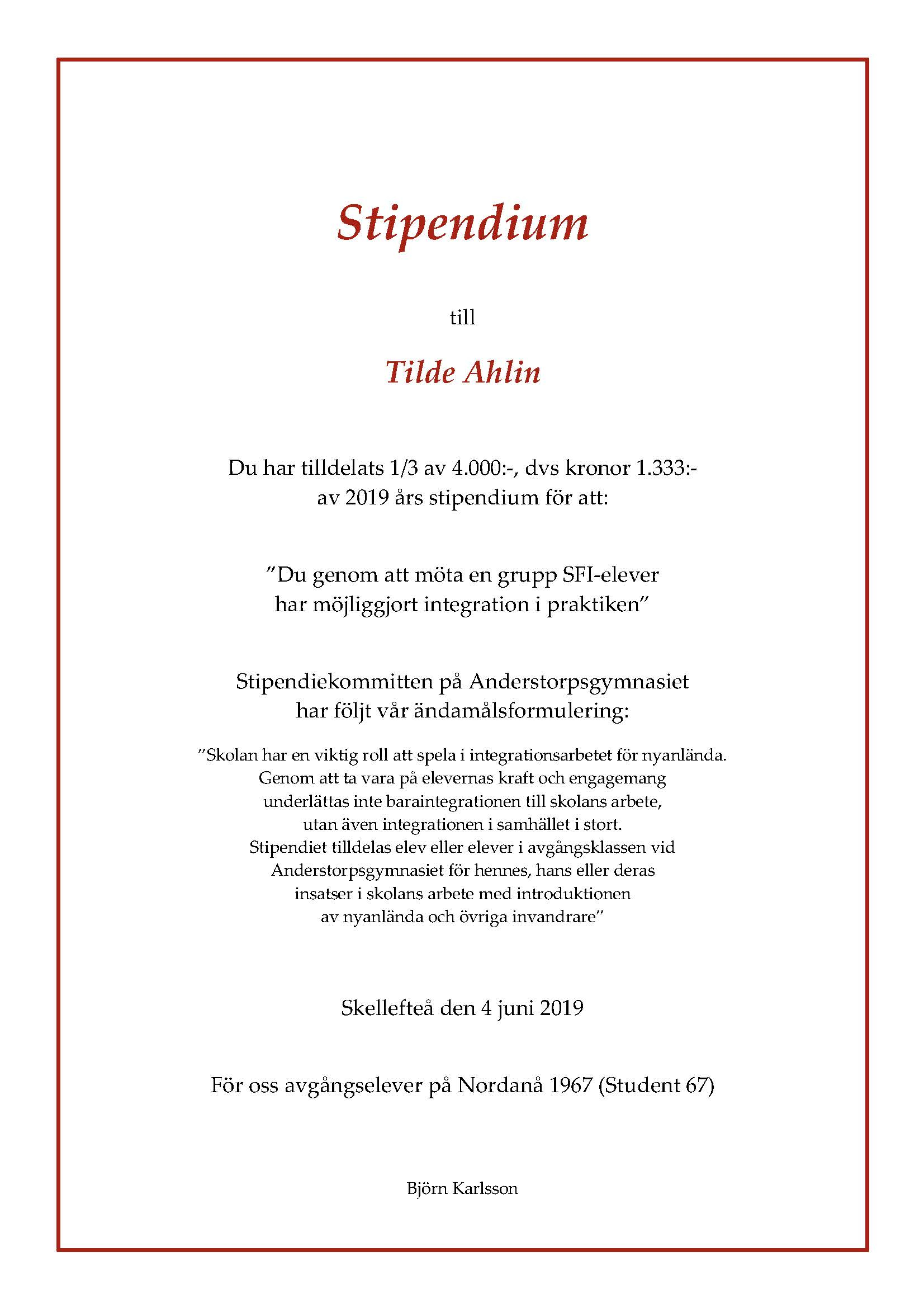 Stipendium